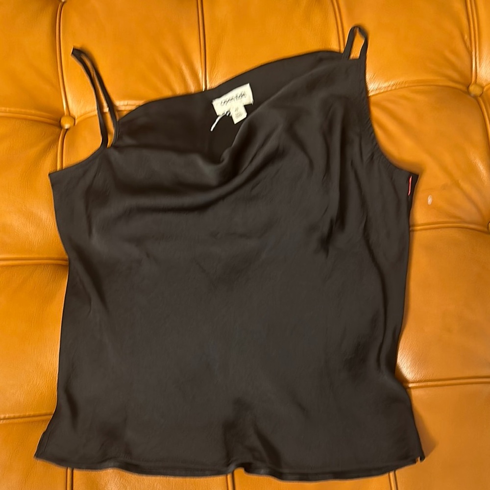Black Asymmetrical Camisole Top